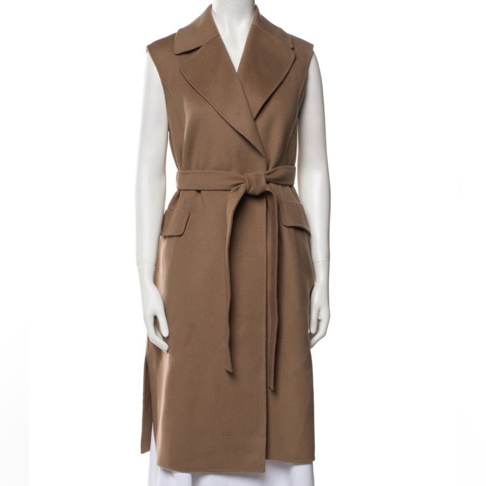 Max Mara Tie-Waist Midi sleeveless trench